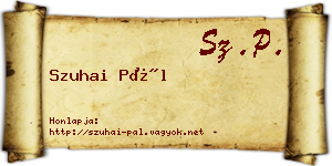 Szuhai Pál névjegykártya