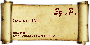 Szuhai Pál névjegykártya