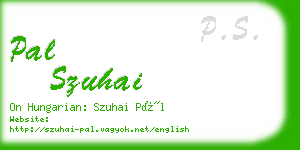 pal szuhai business card